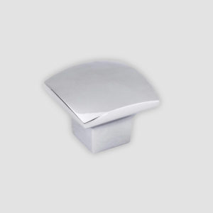 Square Knob Polished Chrome