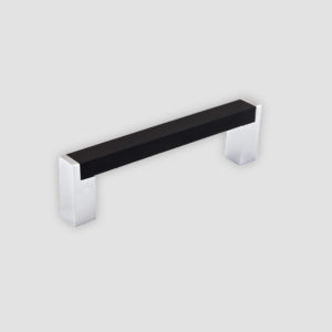 Contemp Metal Aluminum Pull - Matte Black-Chrome