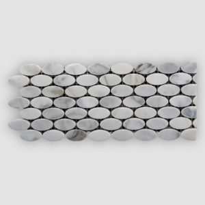 Daltile Marble Oval Mosaic - Venetian Calacatta