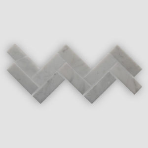 Shaw Estate Herringbone - Bianco Carrara