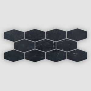 Shaw Estate Stretch Hexagon Mosaic - Nero Marquina